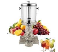 Drink Dispenser with Tap, 2.2 Gallon Beverage Dispenser with Centre Ice Core & Drip Tray, Ideal for Hot Cold Beverage, Juice, Tea, Lemonade, Party Drinks