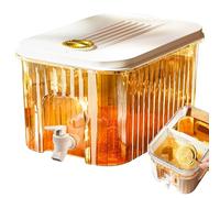 Drink Dispenser with Tap, Clear Fridge Drink Containers, Refrigerator Beverage Dispenser, Water Bucket with Faucet, Drink Fountain for Cold Water Lemonade Soda Juice Tea