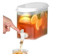Drink Dispenser with Tap, Refrigerator Beverage Dispenser, Water Juice Lemonade Fruit Tea Bottle, Cold Ice Water Kettle with Leak-Proof Spigot, Space-Saving Jug for Tea, Milk, Drinks Chiller