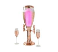 Drink Dispenser with Tap Wine Cooler Tower - 3L Prosecco Holder Beverage Dispenser with LED Light Removable Ice Bucket - Stylish Bar Accessory for Parties Home Bar