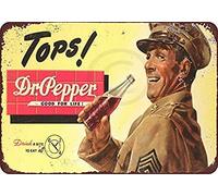 Drink Dr. Pepper Topps Vintage Reproduction 8 x 12 Wall Decor Novelty Metal Signs Tin Sign