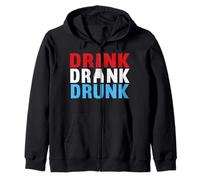 Drink Drank Drunk Bartenders Alcohol Beer Drinking Zip Hoodie