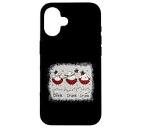 Drink Drank Drunk Cool Snowman Christmas Drink Team Case for iPhone 16