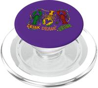 Drink Drank Drunk Crawfish Mardi Gras Graphic PopSockets PopGrip for MagSafe