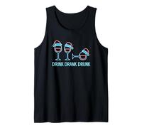 Drink Drank Drunk Funny Christmas Wine Mulled Wine Xmas Tank Top