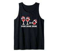 Drink Drank Drunk Funny Christmas Wine Mulled Wine Xmas Tank Top