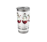 Drink Drank Drunk Snowman Christmas Funny Drinker Drinks Stainless Steel Insulated Tumbler