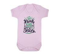 Drink eat and be Scary Potion [HALLO19] Baby Grow Vest, 3-6 Months, Pastel Pink