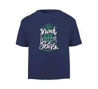 Drink eat and be Scary Potion [HALLO19] Short Sleeve Cotton Toddler t Shirt, 3-4 Years, Navy