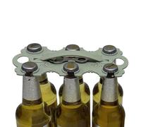 Drink Holder - Beer Drink Holder with Handle 6 Glasses | Reusable Cup Holder with Bottle Opener for Picnic, Party, Camping