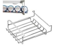 Drink Holder for Refrigerator, Automatic Space Saving Shelf - Fridge Drink Organizer with Can Holder, for Beer Bottles Drinks Pantry Freezer Kitchen Dormitory Office Home