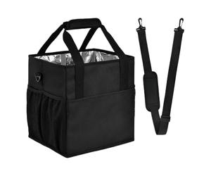 Drink Holder - Reusable Drink Holder with Adjustable Dividers and Shoulder Strap | Large Portable Cup Holder for Coffee, Juice, Beer, Water Bottles | Ideal for Delivery, Large