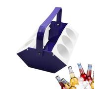 Drink Holder with Handle Beer Travel Carry with Ice Compartment