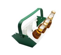 Drink Holder with Handle Travel Beer Tote with Ice Compartment