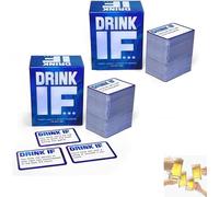 Drink IF There's Always a Reason to Hydrate Card Game, Multiplayer cards for Sleepless night, funny adult drinking games - 300 advanced cards, Game card, Entertainment for Sleepless Nights (2 pcs)