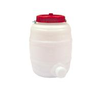 Drink keg round + lid + tap 15 l