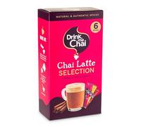 Drink Me Chai Chai Latte Sachets Selection (Pack of 1) Just Add Milk or Water | 2x Spiced, 2x Vanilla, 2x Dirty | Masala Chai Powder Spice Blend