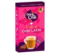 Drink Me Chai Latte Selection Pack 93g - 6 Sachets (2 Spiced, 2 Vanilla, 2 Dirty Chai) - Instant Café Style Drinks - Includes Gifty Goodness Shopping List