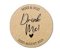 Drink Me Personalised Custom Wedding Favors Stickers Labels, Wedding take a Shot Stickers, Custom Shot Glass Labels 3.7cm or 4.5cm