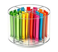 Drink Mix Organizer Clear 4 Compartment Compact Non-Slip Container