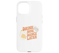 Drink Now Dance Later Funny Beer Party Disco Ball Design Case for iPhone 15