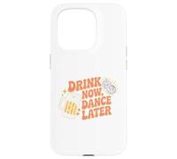 Drink Now Dance Later Funny Beer Party Disco Ball Design Case for iPhone 15 Pro
