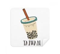 Drink Pearl milk tea Food Taiwan Glasses Cleaning Cloth Phone Screen Cleaner Suede Fabric 2pcs