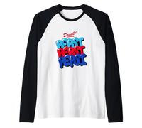 Drink Pepsi Colorful Bubble Letter Retro Pop Art PAPL1420 Raglan Baseball Tee