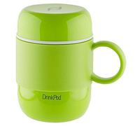 Drink Pod 280ml Vacuum Insulated Stainless Steel Capsule Flask, Green | Vacuum insulated stainless steel drinkware helps keep drinks hot or cold in a compact, leak-resistant reusable design.