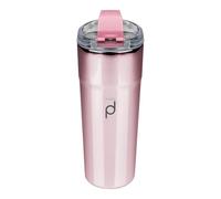 Drink Pod Metallic Range 450ml Coffee Flask, Rose, Stainless Steel Double Wall Insulated Travel Cup
