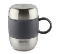 Drink Pod Stainless Steel Vacuum Insulated Drinkpod, 280ml, Satin, Capsule Flask, Up to 6 Hours Hot 24 Hours Cold