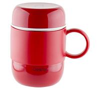 Drink Pod Stainless Steel Vacuum Insulated Leak-Proof Drinkpod Capsule Flask 6 Hours Hot 24 Hours Cold, Red, 0.28 Litre