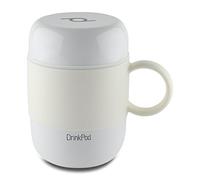 DrinkPod LGB-280W Pioneer Stainless Steel Vacuum Insulated Leak-Proof Drinkpod Capsule Flask 6 Hours Hot 24 Hours Cold, White, 0.28 Litre