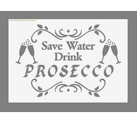 Drink Prosecco Mylar Airbrush Stencil 125/190 Micron A5/A4/A3 Reusable (238) (A5 190 Micron)