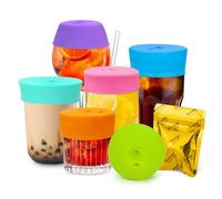 Drink Protection Cover | 100% Silicone and Reusable, Perfect for Parties, Bars or Clubs, Fits All Cup Sizes | Stop Worrying About Beverage Safety (6 Colors)