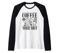 Drink Some Coffee and Handle Your Cowgirl Sassy Western Girl Raglan Baseball Tee