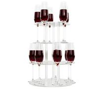 Drink Tower Holder - Circular Slot Carousels, Glassware Storage Frame, Event Serving Accessory, Round Cup Showcase | Circular Drink Tower for Soda Water Refreshment Presentation Wine Beer Whiskey