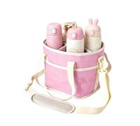 Drink Transport Bag with 4 Compartments - Leak-proof Holder for 4 Cups Water Bottles Reusable Drink Carrier with Handle for Water Drinks On the Go Snacks Office Fitness Family, pink, Siehe