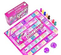 Drink Up Board Game,Leather Mat Drinking Board Games for Adults, Drinking Games for Birthday, Family Play,Game Night Idea,Bachelorette Party Games,Age 21+,2-8 Players