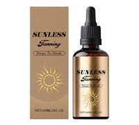 Drinkable Tanning Drops - 60 ml Gradual Drinkable Self-Tanner for the Face, Body Bronzer, Moisturising Face Tanner for Home, Travel, All Skin Types