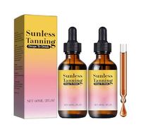 Drinkable Tanning Drops - No Sun Exposure Rrequired, Sunless Tanning Drops, Naturally Boost Melanin, Enhancing Your Natural Skin Tone for A Genuine, Sun-Kissed Glow, 60ml (2PC)