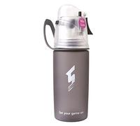 Drinking and Misting Water Bottle - Spray Water Bottle BPA Free, Unique Mist Lock Design, Portable Leak-Proof Spray Cup for Cycling Fitness Camping Hiking Outdoors Sports (Black, 400ml)