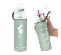 Drinking and Misting Water Bottle - Spray Water Bottle BPA Free, Unique Mist Lock Design, Portable Leak-Proof Spray Cup for Cycling Fitness Camping Hiking Outdoors Sports (Mint, 500ml)