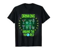 Drinking Around The World Travel Around The World Drinker T-Shirt