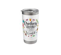 Drinking Around The World Vacation Drinking Showcase Funny Stainless Steel Insulated Tumbler