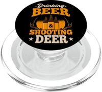 Drinking Beer & Shooting Deer Hunting Beer Lover Deer Hunt PopSockets PopGrip for MagSafe