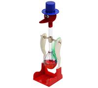 Drinking Bird Desk Toy, Glass Dipping Bird Perpetual Motion Science Gadget, Physics Gifts for Teacher, STEM Educational Toy for Kids & Adults, Novelty Magic Prank Desk Accessory Red