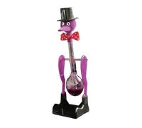Drinking Bird Toy,Novelty Drinking Water Bird Toy,Perpetual Motion Bobbing Glass Duck,Educational Science Ornament & Fun Prank Toy,for Home & Office Desk Decor (Purple)