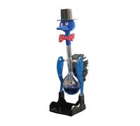 Drinking Bird Toy,Novelty Drinking Water Bird Toy,Perpetual Motion Bobbing Glass Duck,Educational Science Ornament & Fun Prank Toy,for Home & Office Desk Decor (Blue)