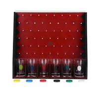 Drinking Board Game, Drink Fun Interactive Party Game for Adults Bachelor Parties Cocktail Nights Wooden Board with 6 Glasses Tokens